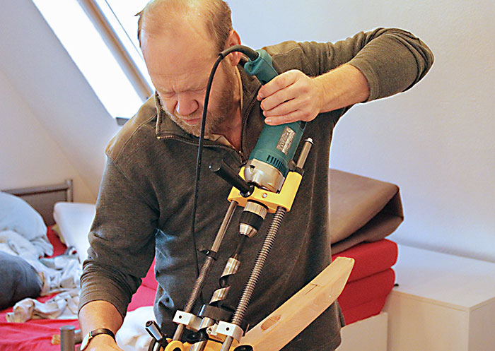 Hartmut Steil bei der Arbeit